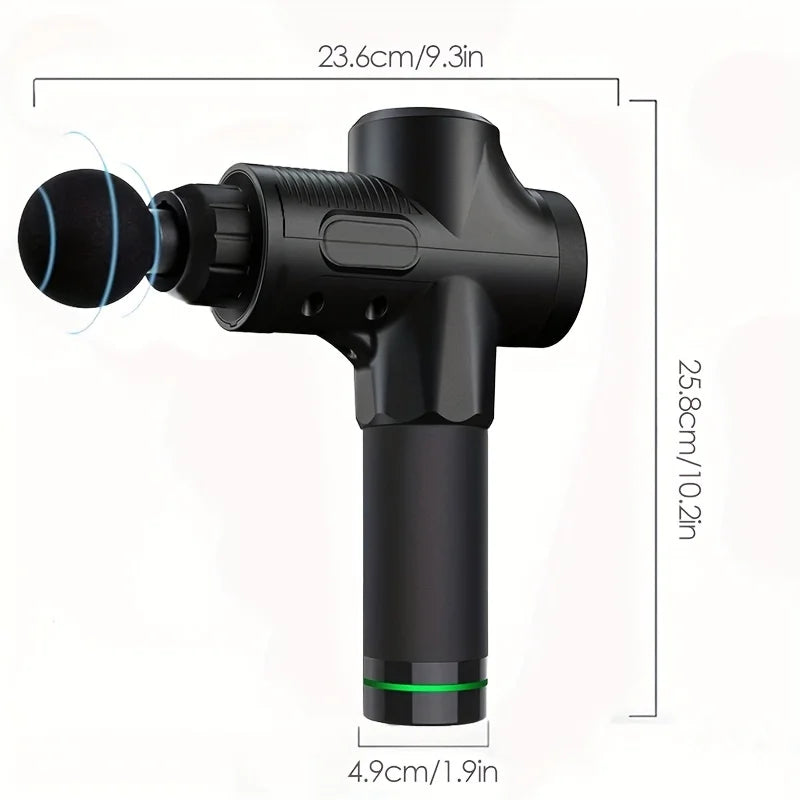 Pistola de masaje de percusión eléctrica, masajeador corporal de tejido profundo para cuello, espalda y hombros, herramienta de relajación muscular para Fitness