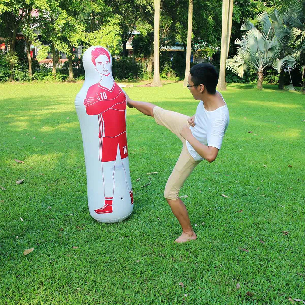 Bolsa de boxeo inflable para niños y adultos, maniquí de aire de portero, defensa de patada libre, ejercicio en casa