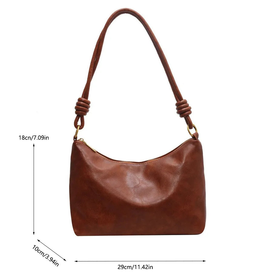Nuevo bolso de mujer a la moda, textura de cuero suave de alta gama, bolso de un solo hombro, bolso cruzado para mujer, hombro ancho geométrico