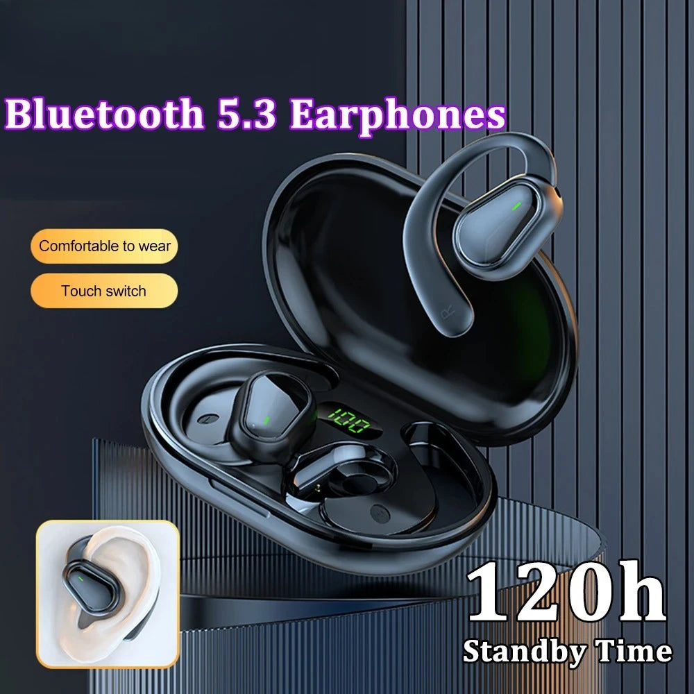 Auriculares Bluetooth 5,3, auriculares inalámbricos con gancho para la oreja, auriculares estéreo HiFi resistentes al agua, auriculares con reducción de ruido para Xiaomi