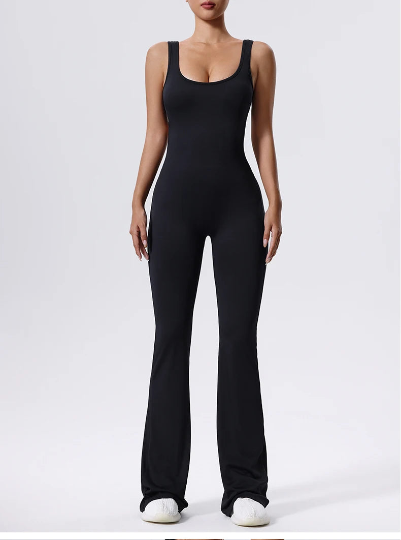 Conjunto de gimnasio Sexy para mujer, traje deportivo de una pieza,