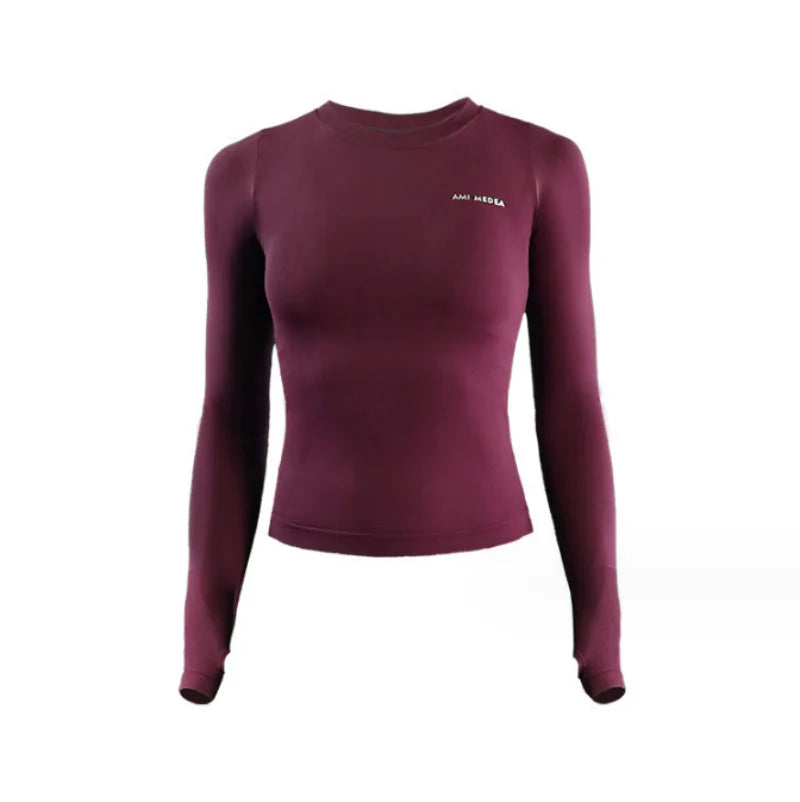 Blusa de Yoga de manga larga, ropa deportiva para mujer, gym
