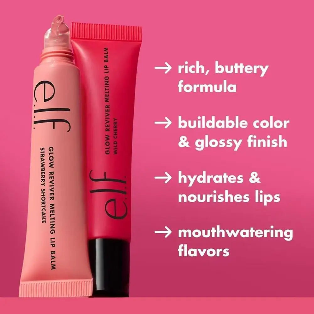 ELF-brillo de labios colorido, aceite de brillo de labios Multicolor, bálsamo labial teñido hidratante, esmalte de labios hidratante regordete, maquillaje de aceite de Gel de esencia