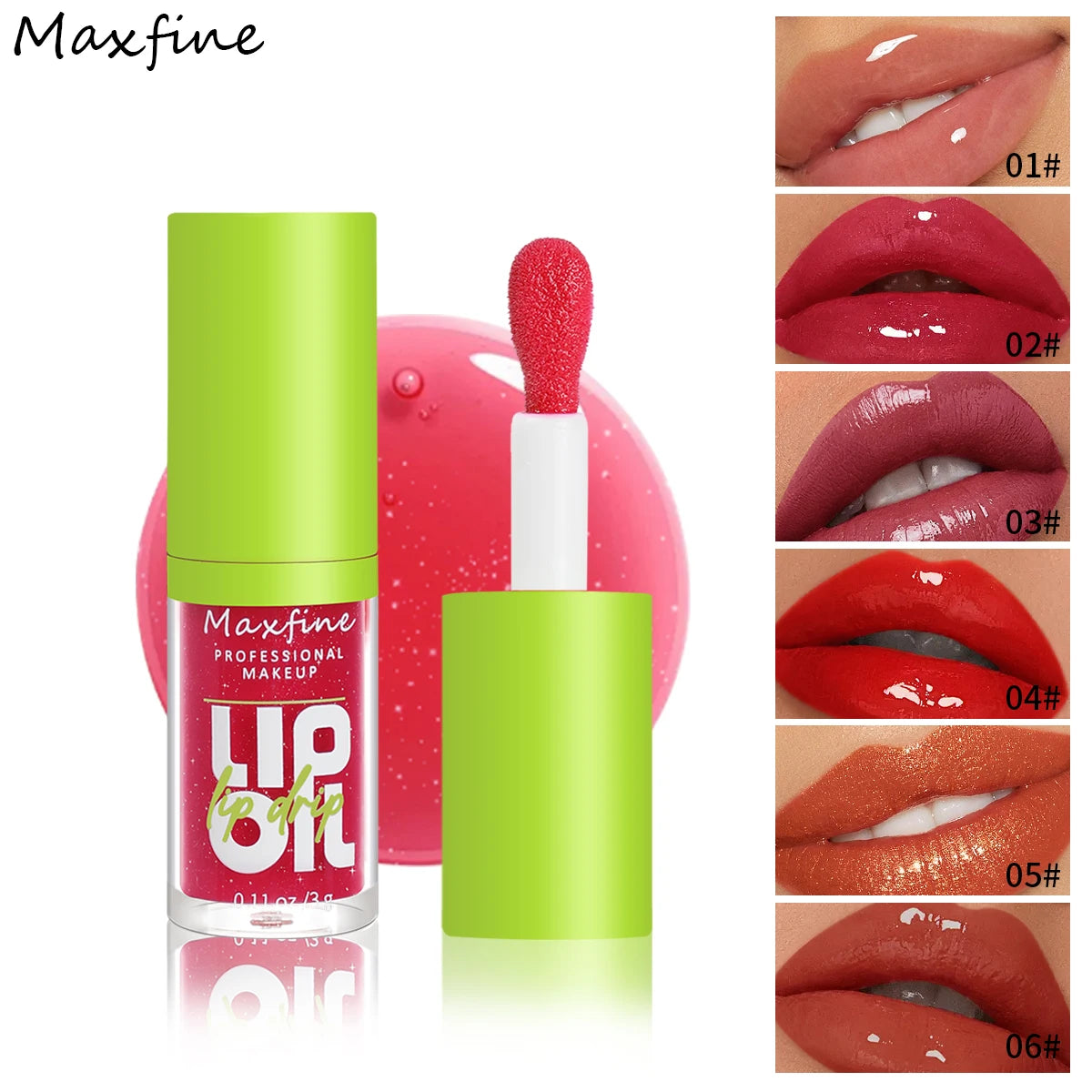 Brillo de labios hidratante de 6 tonos, aceite luminoso, líquido transparente brillo de labios hidratante, potenciador de labios natural, hacer labios