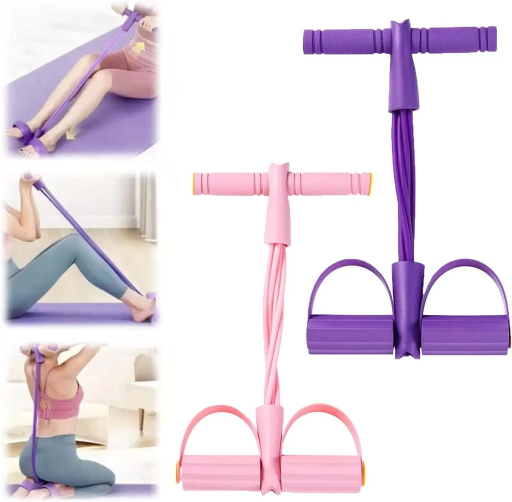 Tirador de Pedal de Yoga elástico de 6 tubos, banda de resistencia, cuerda de tensión multifunción, bandas de Fitness, elástico de 6 tubos para Abdomen, cintura y brazo