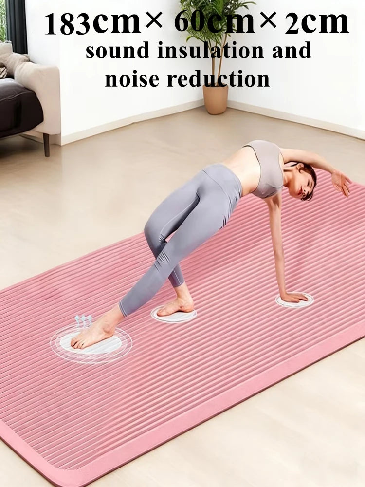 Estera de Yoga de 183 × 60cm de espesor, estera deportiva antideslizante para Fitness