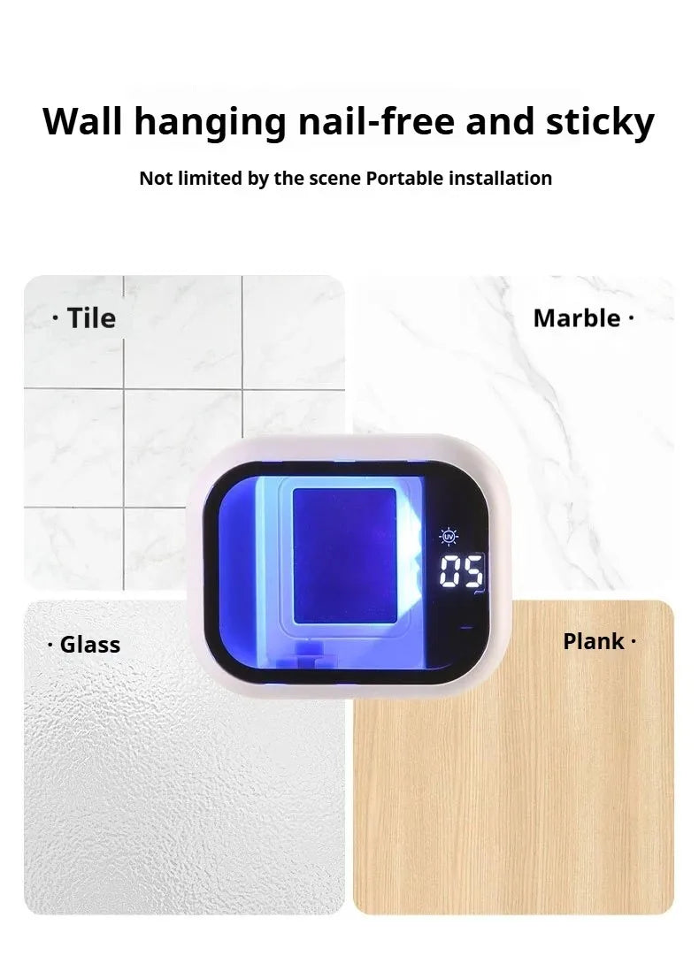 Esterilizador de cepillo de dientes UV portátil, recargable, pantalla inteligente, desinfectante Mini estuche desinfectante