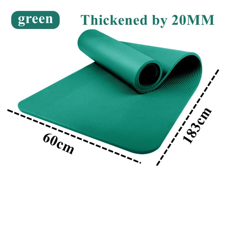 Estera de Yoga de 183 × 60cm de espesor, estera deportiva antideslizante para Fitness