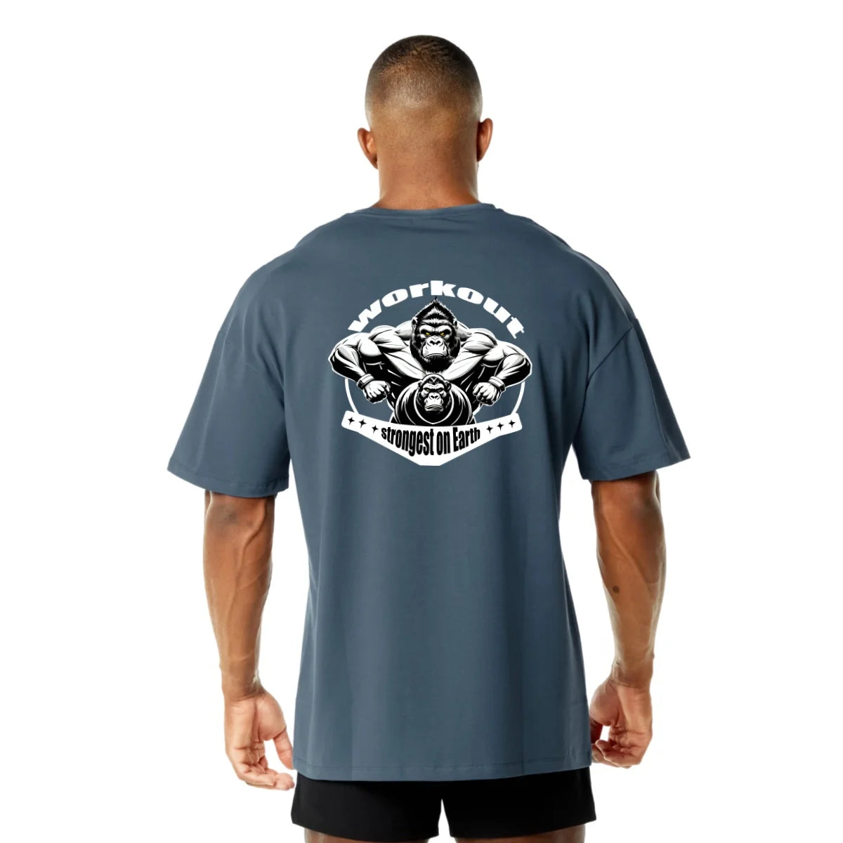 Camiseta deportiva para gimnasio, camiseta de manga corta de algodón para hombre, camiseta de culturismo para entrenamiento