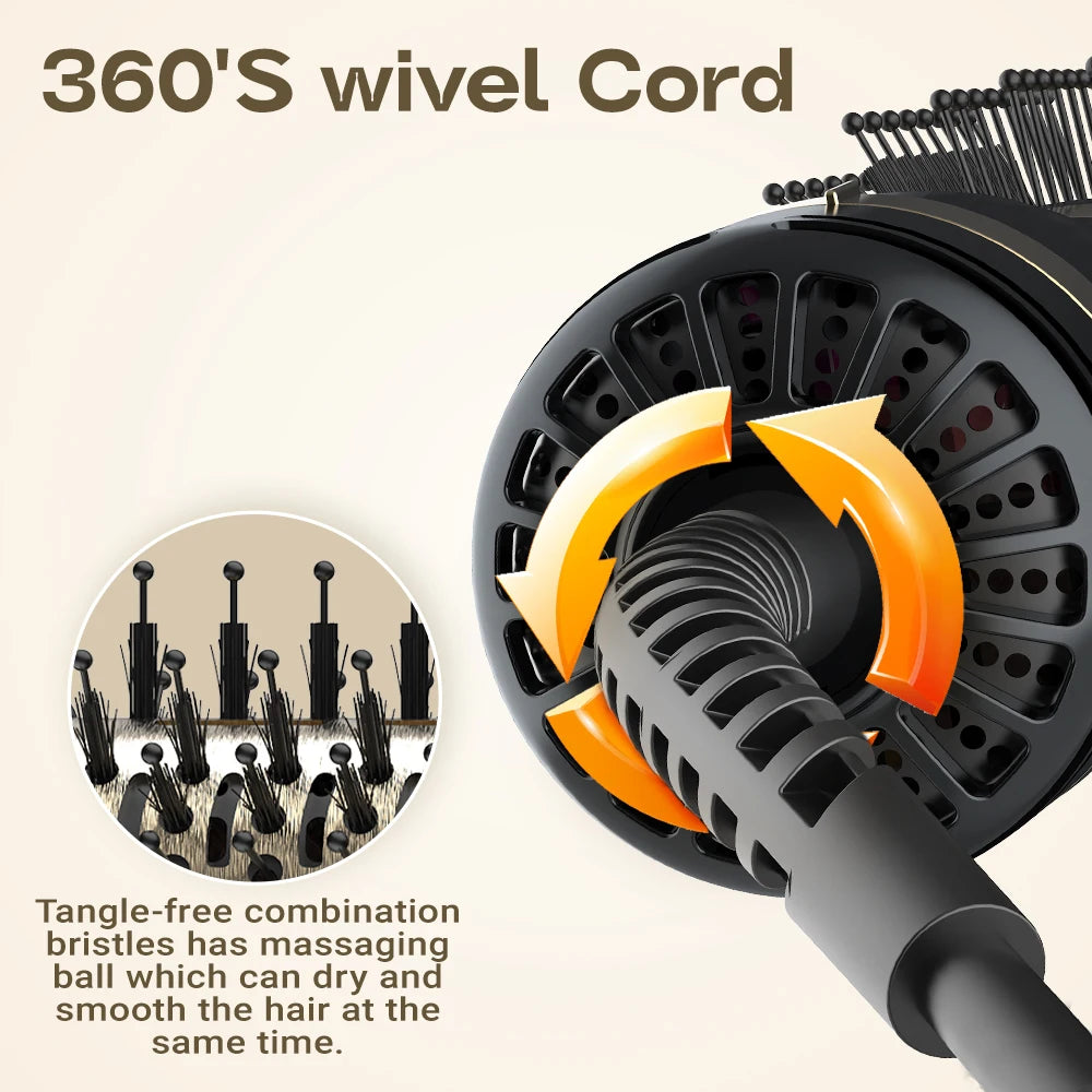 Cepillo secador de pelo en uno, cepillo secador de pelo 4 en 1 con cubo ovalado, mini cepillo de aire caliente para todo tipo de cabello, regalo adecuado