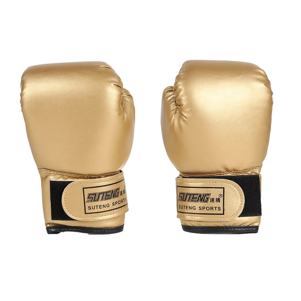 Guantes de boxeo para niños, manoplas de entrenamiento de golpeo, Kickboxing, Lucha, Fitness, Protector de mano para golpear, Azul, Negro, Rojo, 2 piezas