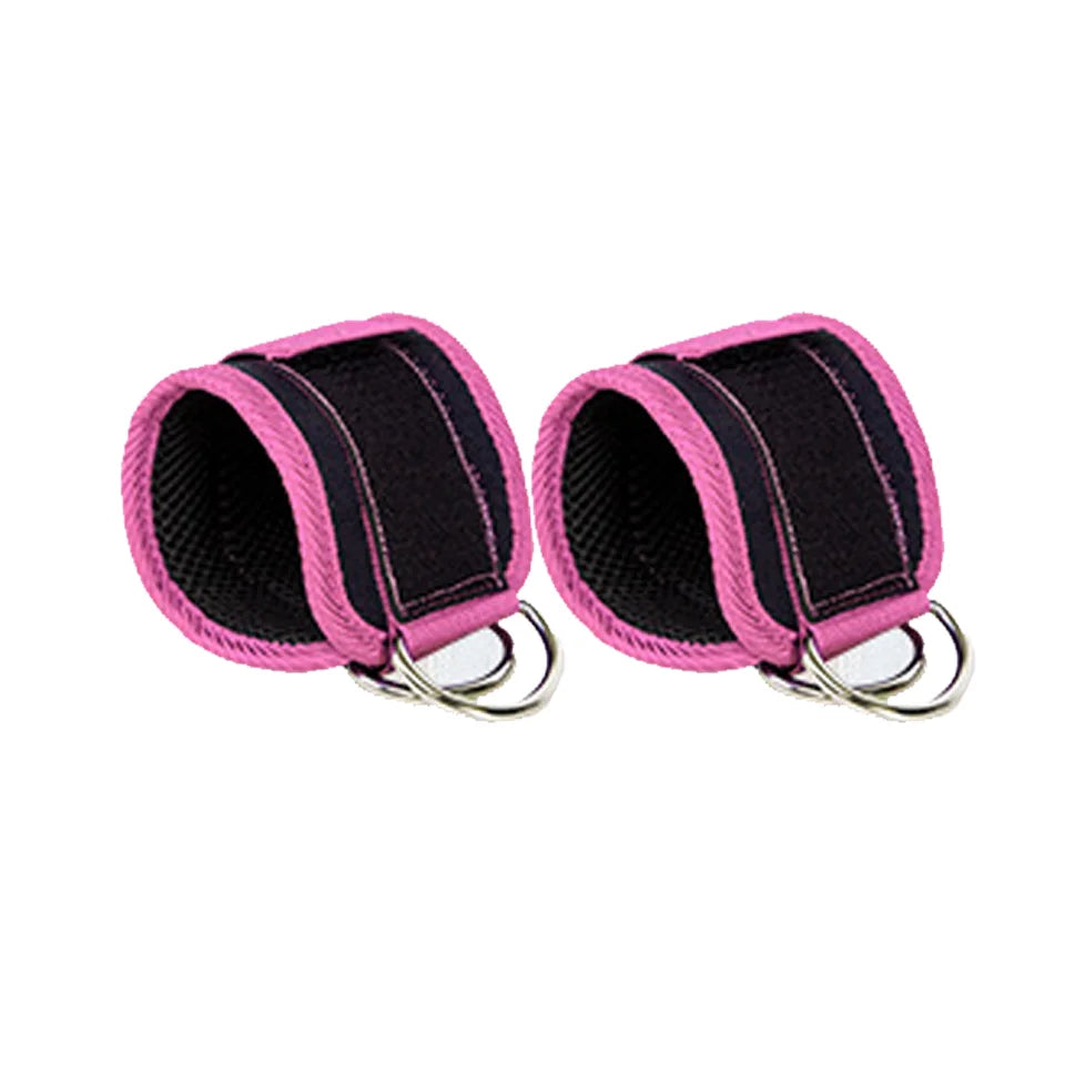 LOOGDEEL-Puños de tobillo con soporte de anillo en D, bandas de resistencia, correas de tobillo, Fitness, Yoga, extensión de fuerza de piernas, protector de gimnasio Unisex
