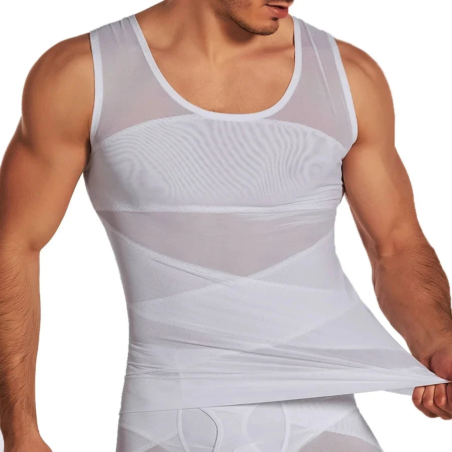 Entrenador de cintura moldeador de cuerpo para hombre, chaleco adelgazante, camisetas sin mangas con corsé, camiseta interior, ropa moldeadora adelgazante para Abdomen, trajes de Fitness para quemar grasa