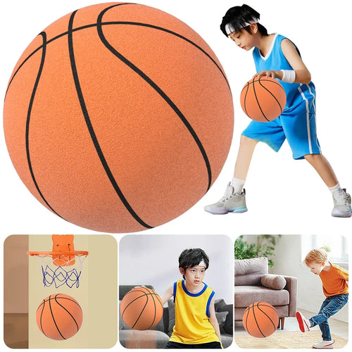 18/21/24CM esponja silenciosa baloncesto rebote pelota silenciosa baloncesto juego deportivo regalo de cumpleaños para niños baloncesto interior