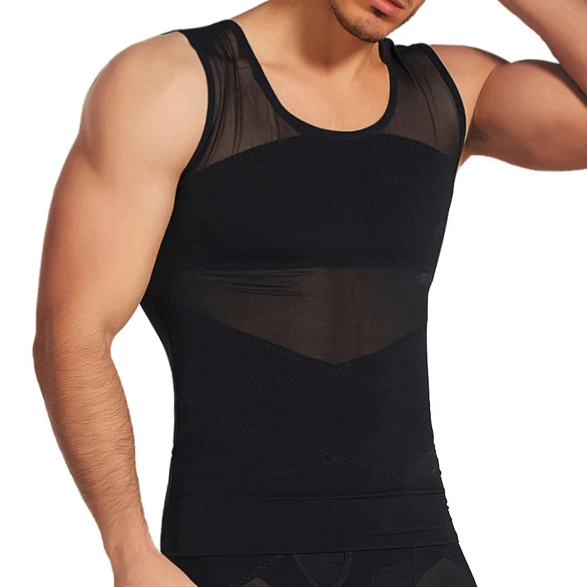 Entrenador de cintura moldeador de cuerpo para hombre, chaleco adelgazante, camisetas sin mangas con corsé, camiseta interior, ropa moldeadora adelgazante para Abdomen, trajes de Fitness para quemar grasa