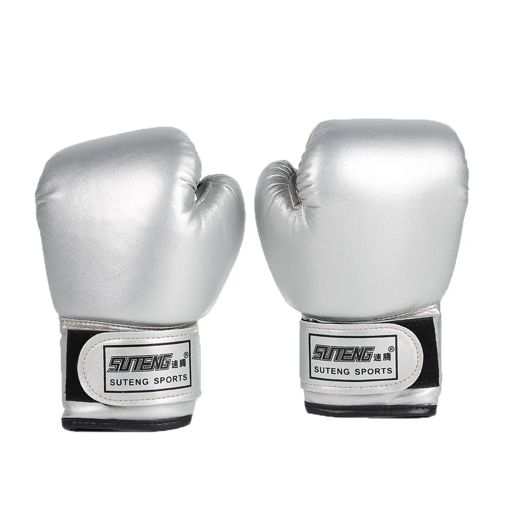 Guantes de boxeo para niños, manoplas de entrenamiento de golpeo, Kickboxing, Lucha, Fitness, Protector de mano para golpear, Azul, Negro, Rojo, 2 piezas