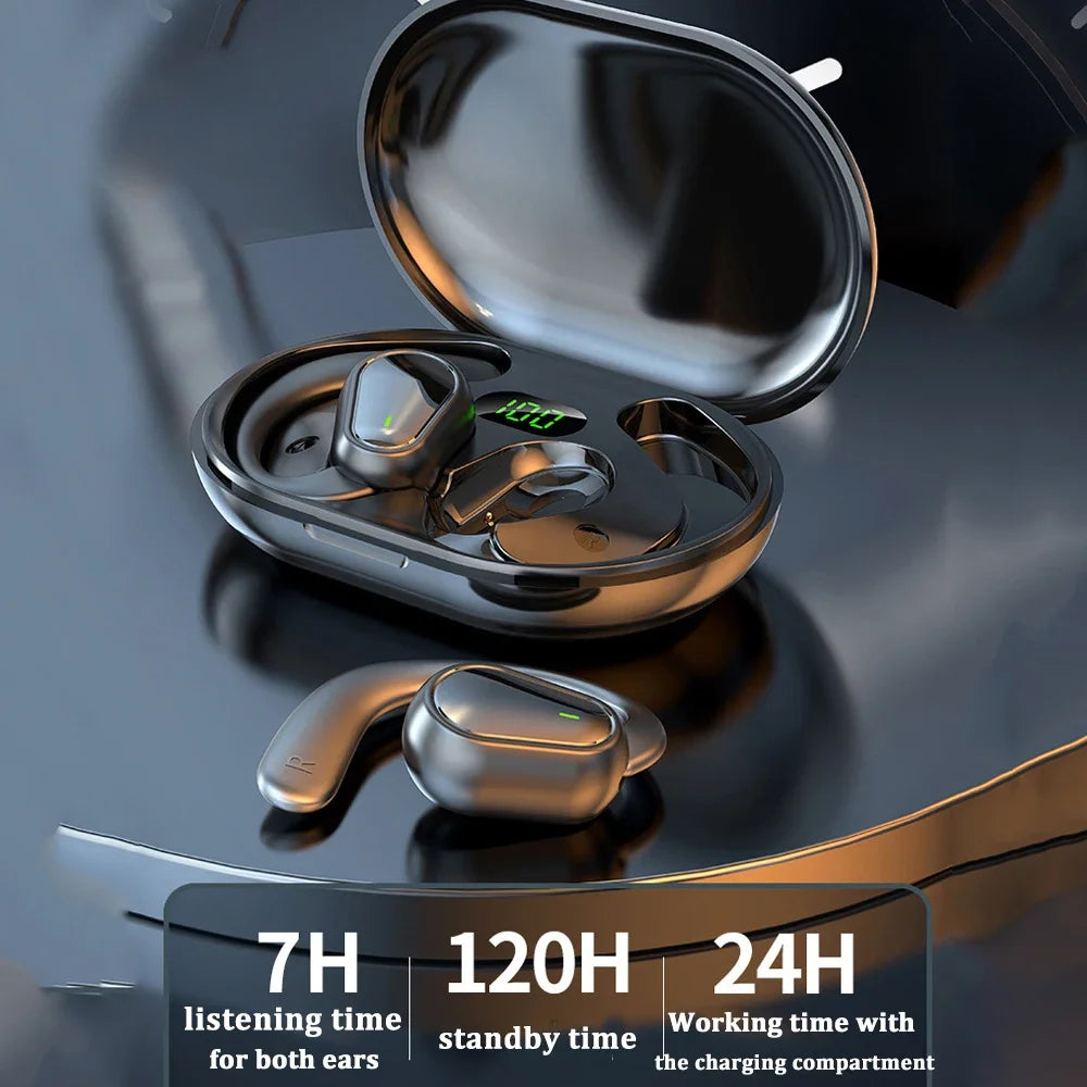 Auriculares Bluetooth 5,3, auriculares inalámbricos con gancho para la oreja, auriculares estéreo HiFi resistentes al agua, auriculares con reducción de ruido para Xiaomi