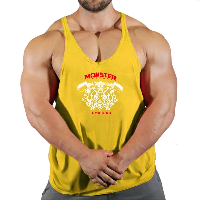 Stringer-Camiseta sin mangas de gimnasio para hombre, ropa de Fitness, chaleco de Culturismo