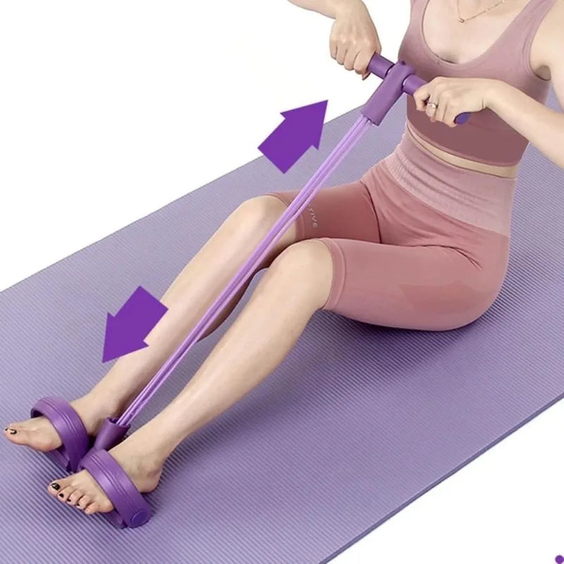 Tirador de Pedal de Yoga elástico de 6 tubos, banda de resistencia, cuerda de tensión multifunción, bandas de Fitness, elástico de 6 tubos para Abdomen, cintura y brazo
