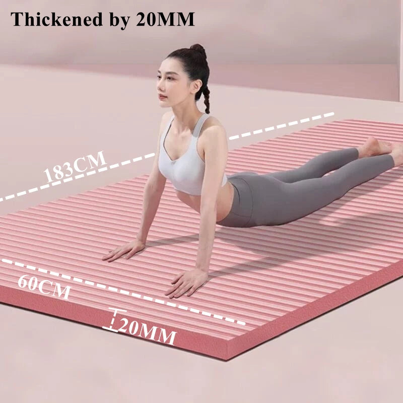 Estera de Yoga de 183 × 60cm de espesor, estera deportiva antideslizante para Fitness