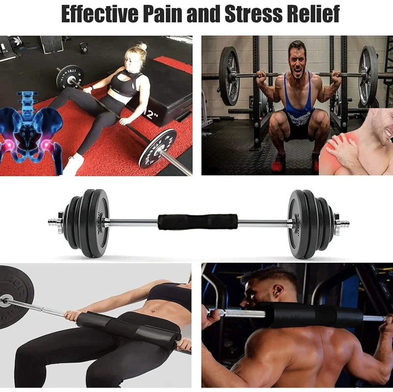Hombreras con barra antideslizantes gruesas para gimnasio, Fitness, levantamiento de pesas, sentadillas, soporte para el cuello, almohadilla de protección para entrenamiento de fuerza