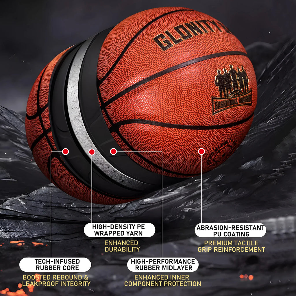 Pelotas BASQUET baloncesto de entrenamiento de competición de cuero resistente al desgaste, talla oficial 5 6 7