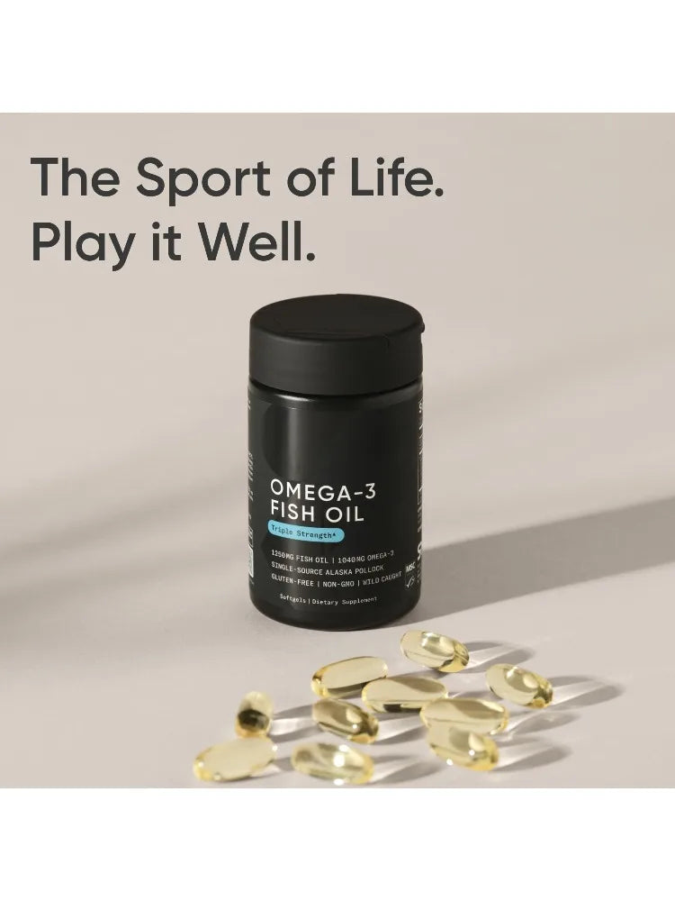Cápsulas de Aceite de Pescado Omega-3 con Extracto de Abadejo Silvestre de Alaska, Suplemento Nutricional Diario, Apoyo para la Salud, 90 Cápsulas por Botella