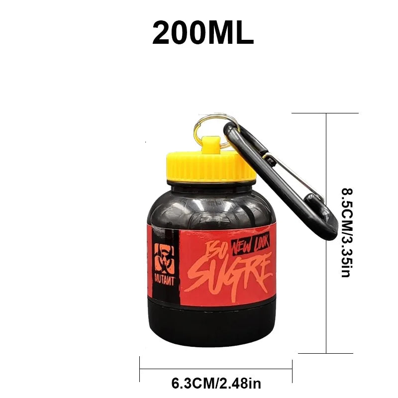 Contenedor portátil de suplemento de proteína en polvo, botella de almacenamiento ligera a prueba de fugas, 100/200ml