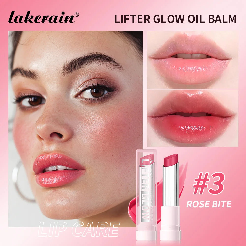 Lakerain-bálsamo labial brillante, hidratante de larga duración, nutritivo, cuidado diario, bálsamo labial suave y fundido, textura de suavidad, maquillaje Natural