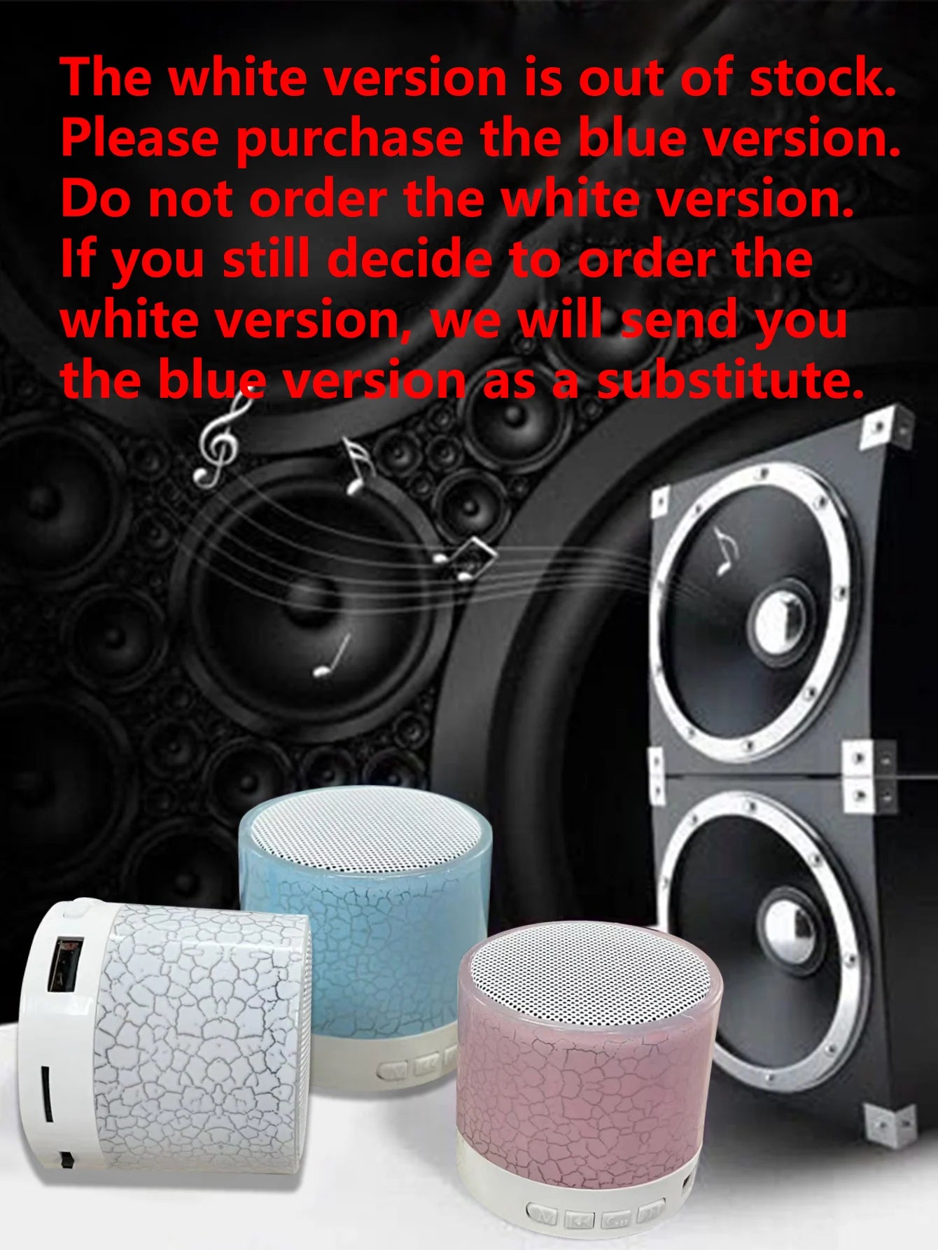 Mini altavoz inalámbrico, subwoofer, Dazzle Crackle Mini altavoz inalámbrico con luz de 7