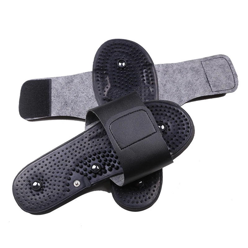 Zapatillas para masaje de pies, accesorio de masaje con electrodos, masajeador terapéutico TENS, relajación corporal, pie, relajante, goma negra, cuidado de la salud