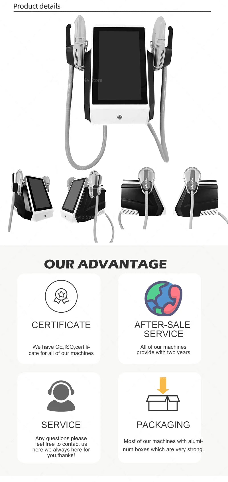 2026 Tecnología RF Estimulación muscular Reducción de grasa Equipo de belleza para adelgazar de cuerpo de alta intensidad 6500W