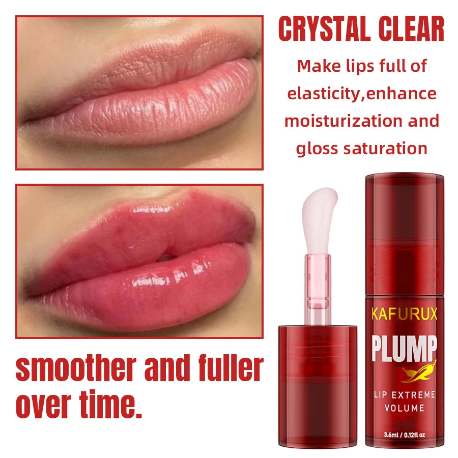 1 unidad de aceite de Chili Pepper Lip Plumper, brillo de labios hidratante de larga duración, suero, esencia voluminizadora instantánea, maquillaje de labios para mujeres