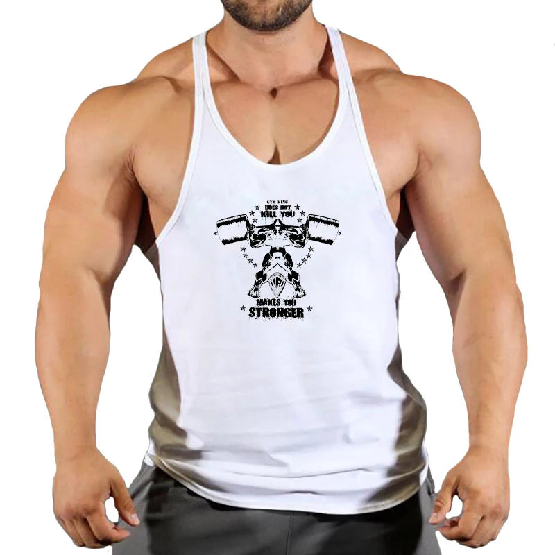 Stringer-Camiseta sin mangas de gimnasio para hombre, ropa de Fitness, chaleco de Culturismo