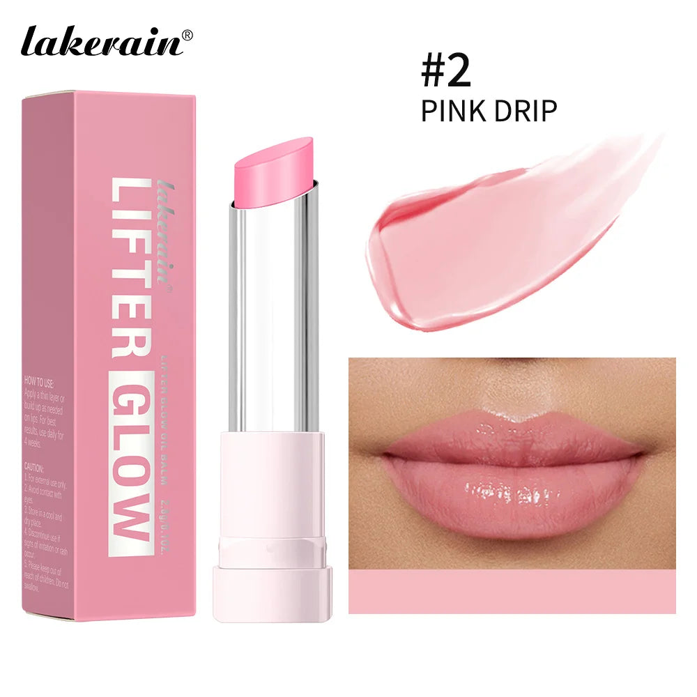Lakerain-bálsamo labial brillante, hidratante de larga duración, nutritivo, cuidado diario, bálsamo labial suave y fundido, textura de suavidad, maquillaje Natural