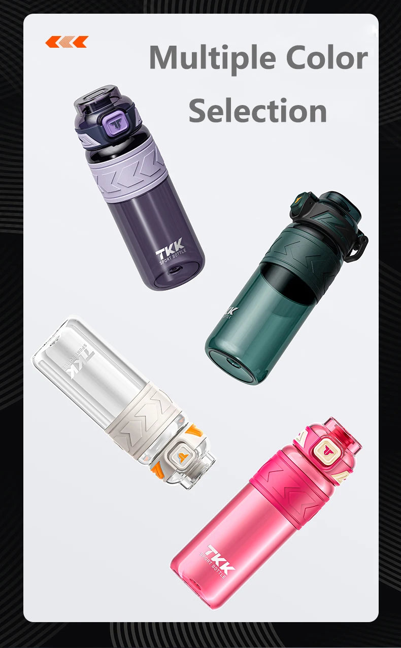 botella de agua deportiva Tritan sin BPA pajita portátil a prueba de fugas plástico Drinkware hervidor de Fitness al aire libre