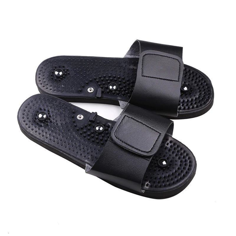 Zapatillas para masaje de pies, accesorio de masaje con electrodos, masajeador terapéutico TENS, relajación corporal, pie, relajante, goma negra, cuidado de la salud