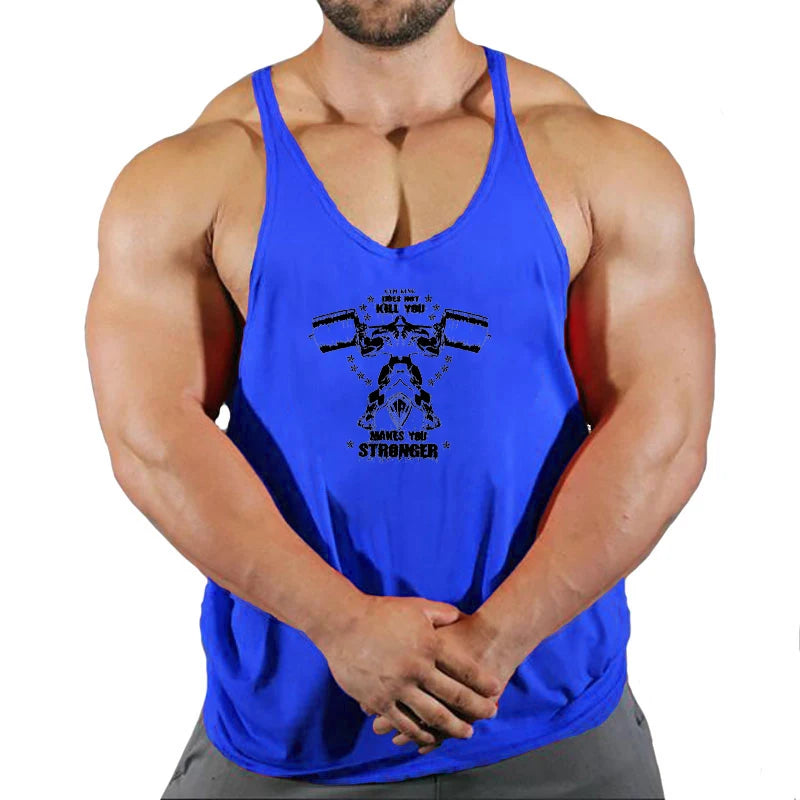 Stringer-Camiseta sin mangas de gimnasio para hombre, ropa de Fitness, chaleco de Culturismo