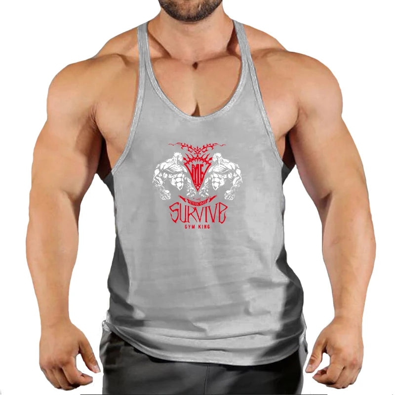 Stringer-Camiseta sin mangas de gimnasio para hombre, ropa de Fitness, chaleco de Culturismo