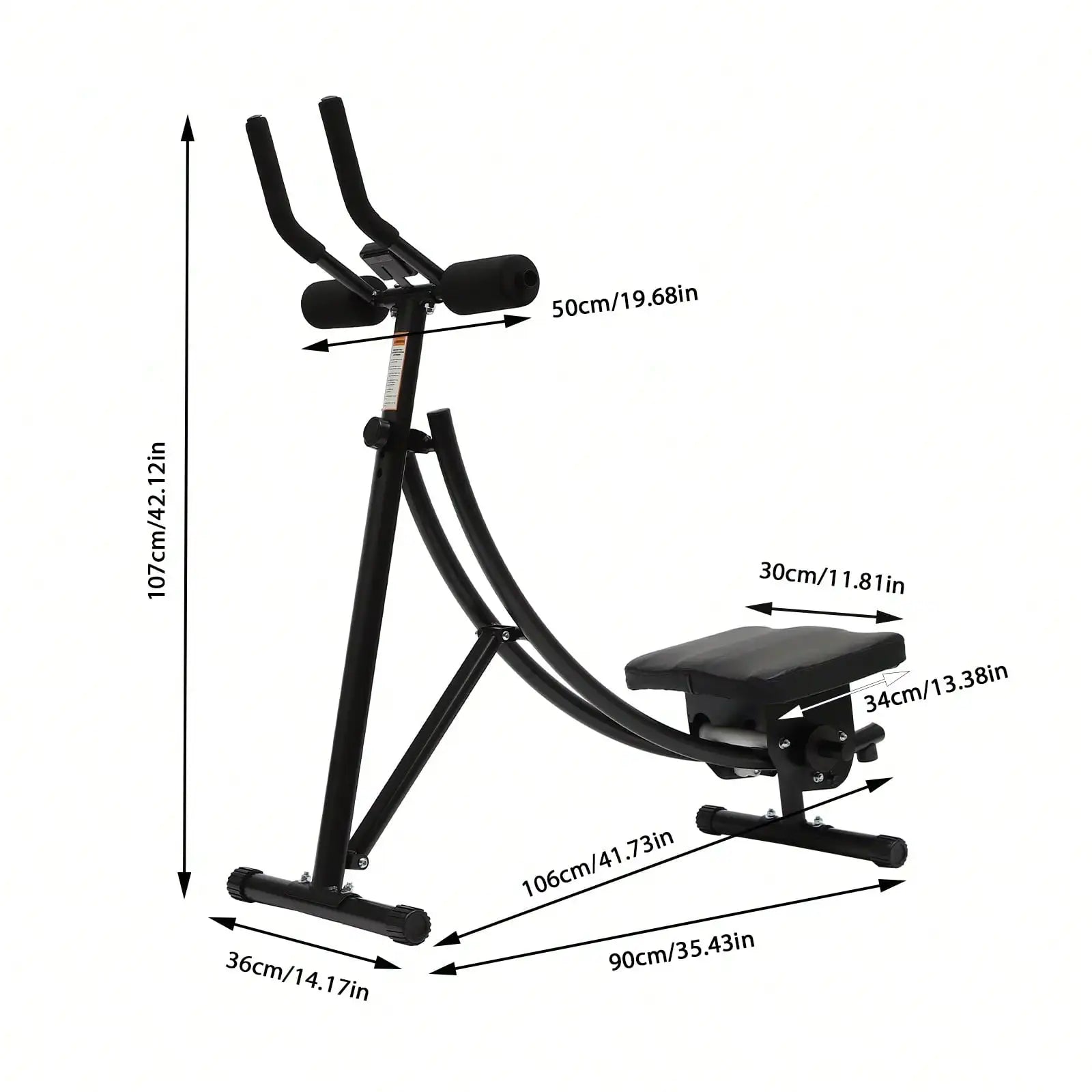 Equipo de entrenamiento Ab para gimnasio en casa, máquina de ejercicio abdominal y central plegable con pantalla Digital de 3 intensidades, 330 libras