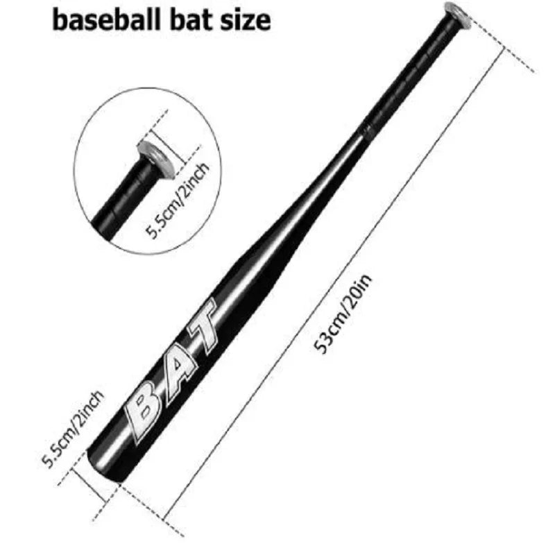 Bate de béisbol gruesa de aleación de aluminio, 20 pulgadas, cinco colores, deportes al aire libre, persona en casa, autodefensa