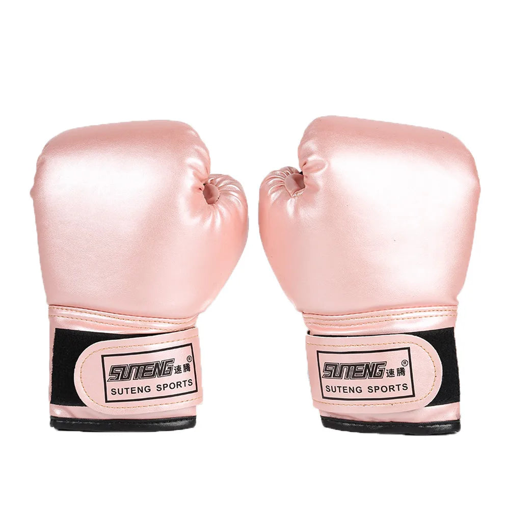 Guantes de boxeo para niños, manoplas de entrenamiento de golpeo, Kickboxing, Lucha, Fitness, Protector de mano para golpear, Azul, Negro, Rojo, 2 piezas