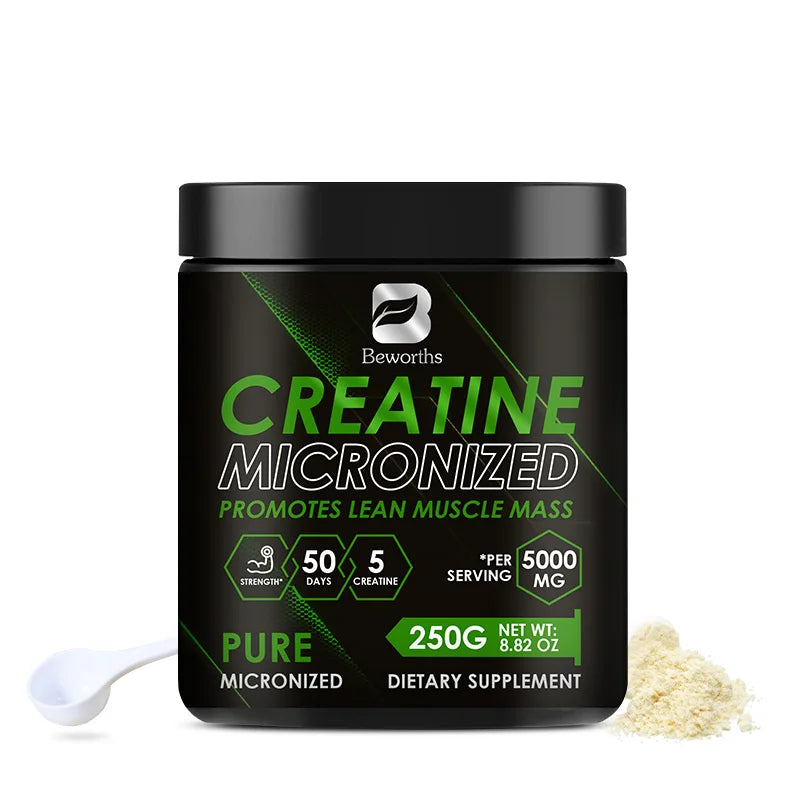 Beworths-Polvo de Monohidrato de Creatina, 5000Mg para preentrenamiento, construcción muscular, energía celular, cerebro, Salud para el gimnasio