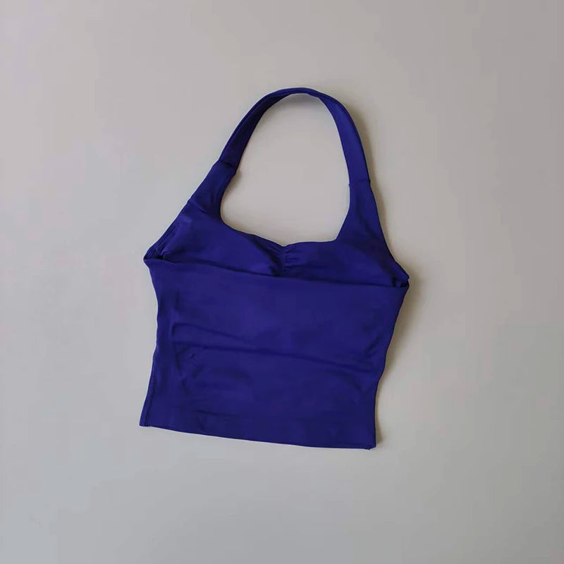Chaleco de Yoga Halter, deportes para correr a prueba de golpes, ropa interior deportiva de alta resistencia, Fitness, tirantes de Pilates, espalda bonita, otoño