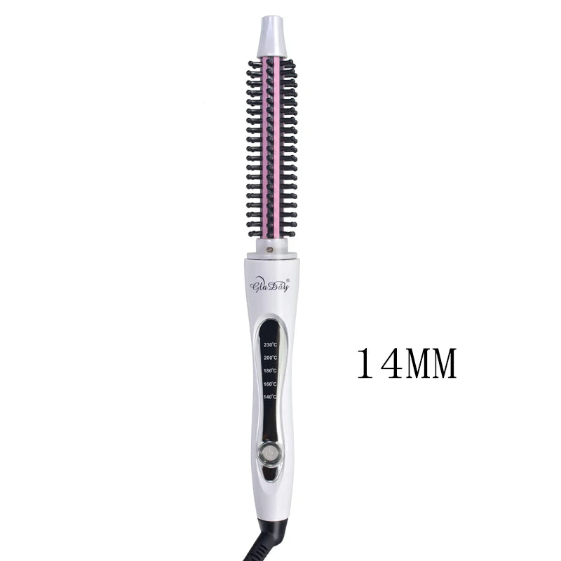 Rizador de pelo, cepillo alisador de pelo, peine calefactor caliente, estilizador de pelo liso, rizador de pelo ondulado, peine rizador de pelo