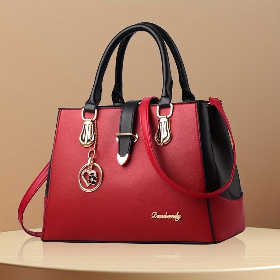 Bolso de hombro de moda mujer con detalle de letras - espacioso para el trabajo, uso diario - elegante y atemporal