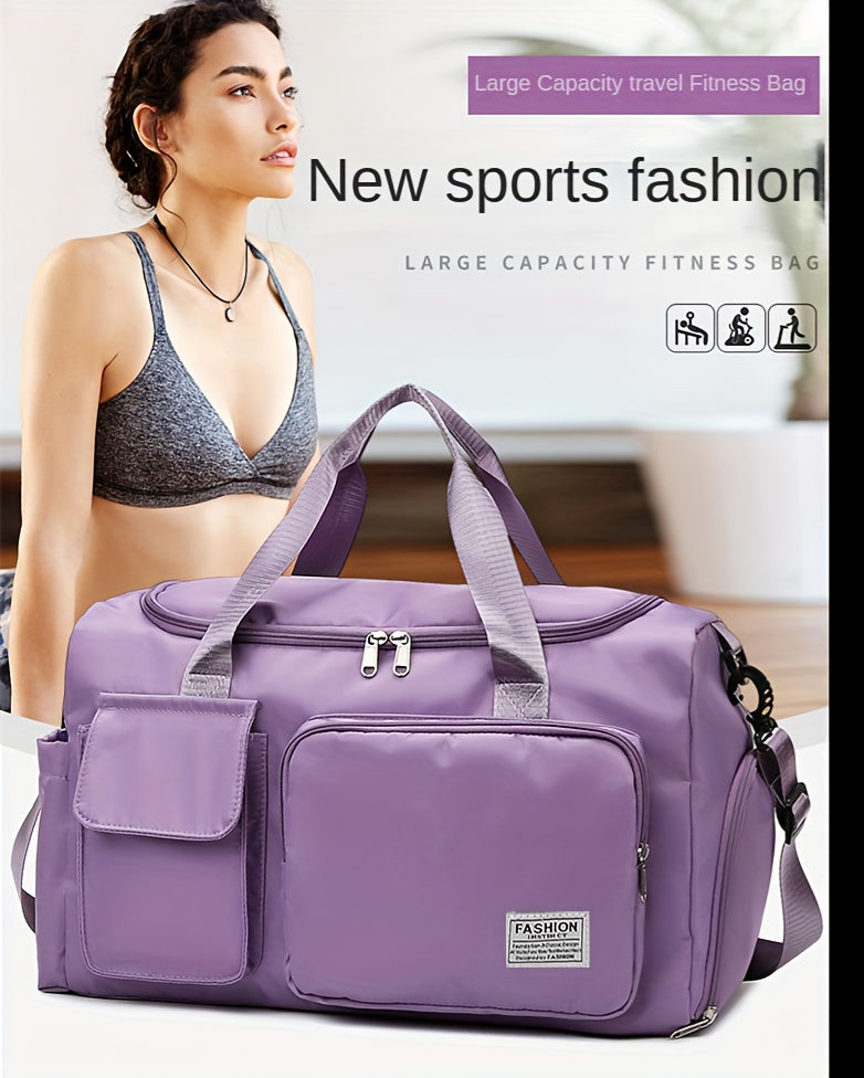 [Gran capacidad | Seco para ropa mojada] Bolsa gran capacidad con separación para ropa mojada mujer | Bolsa de viaje informal para estudiantes de corta distancia para hombres con compartimento para zapatos