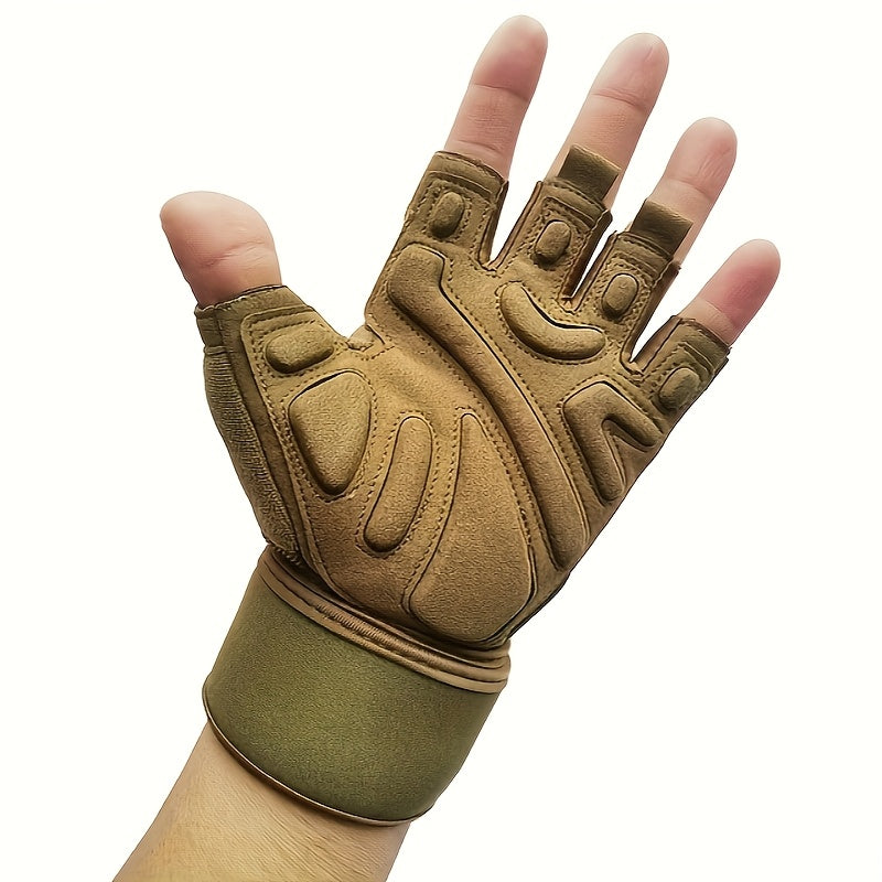 Guantes de entrenamiento Ender-Neutral de medio dedo con soporte para la muñeca,