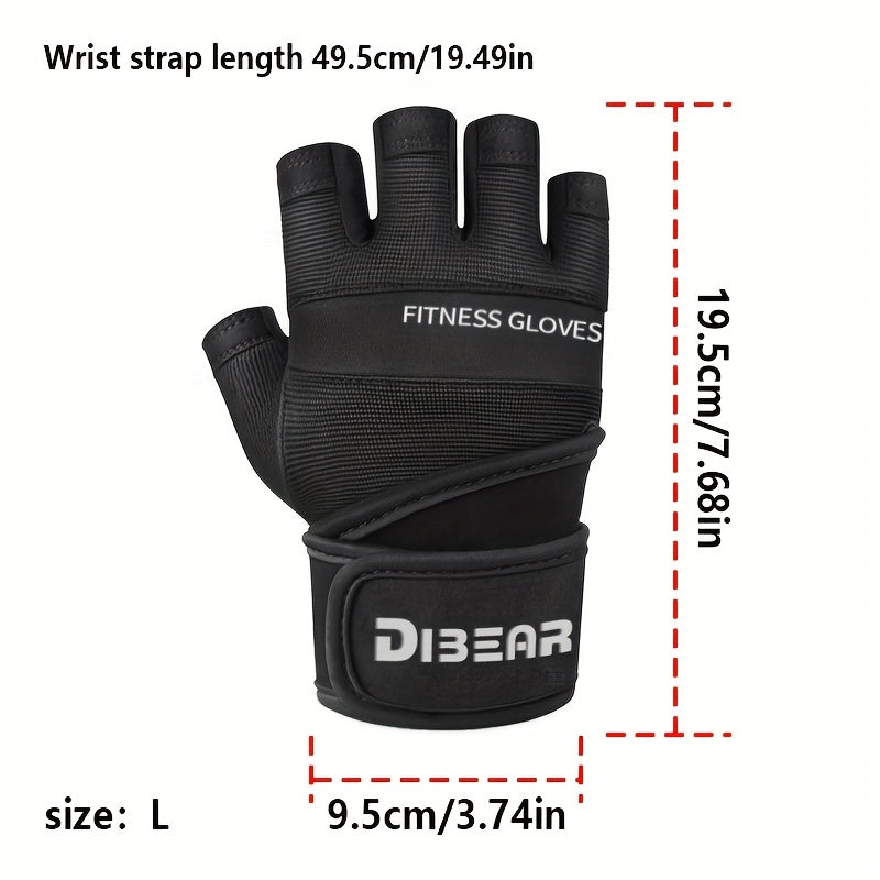 Guantes de entrenamiento Ender-Neutral de medio dedo con soporte para la muñeca,