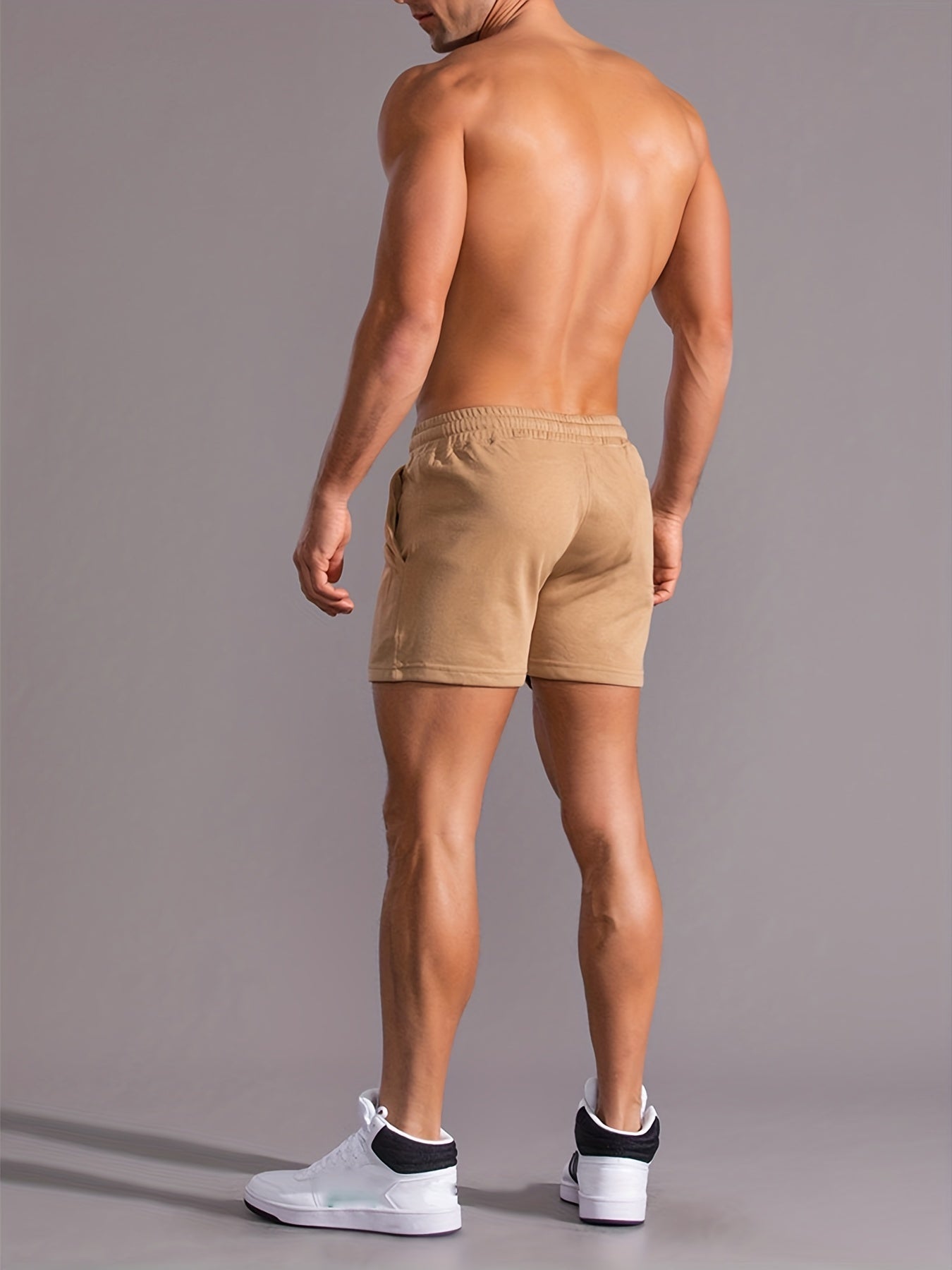 2pcs, Premium Men's Solid Color Elastic Waist Drawstring Shorts with Pockets - Comfortable, Breathable, Quick-Drying, Casual Lounge Shorts for Running, Workout, Gym, Outdoor Activities - Soft, Lightweight, Relaxed Fit, Easy C